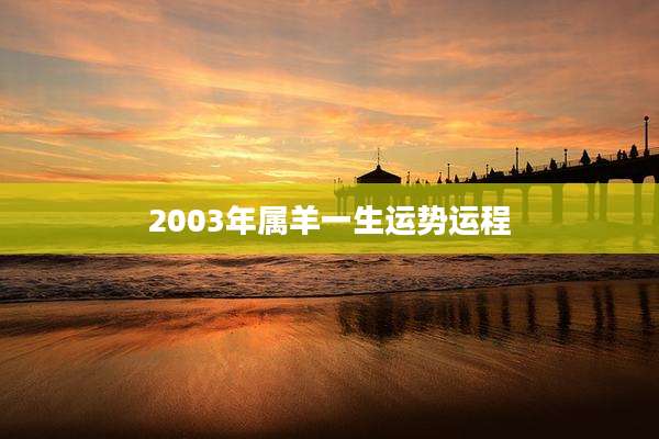 2003年属羊一生运势运程