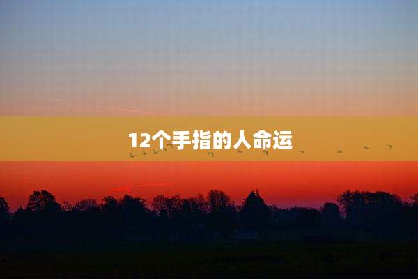 12个手指的人命运