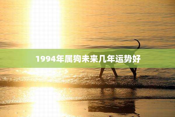 1994年属狗未来几年运势好