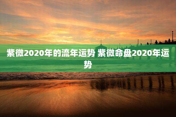 紫微2020年的流年运势 紫微命盘2020年运势
