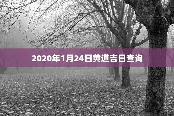 2020年1月24日黄道吉日查询
