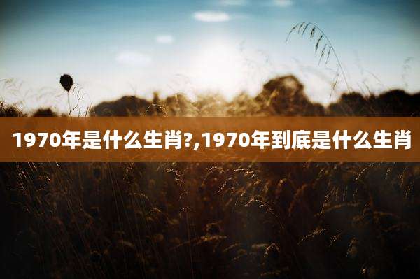 1970年是什么生肖?,1970年到底是什么生肖