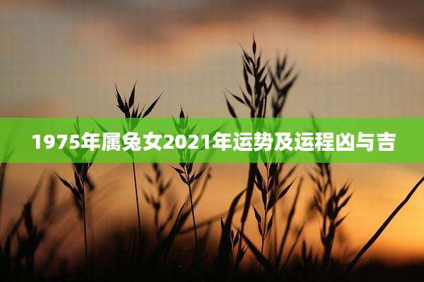 1975年属兔女2021年运势及运程凶与吉