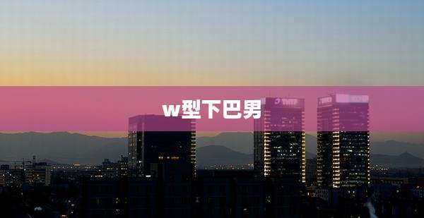 w型下巴男