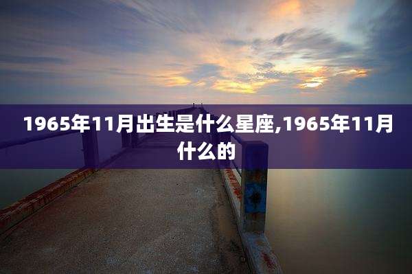 1965年11月出生是什么星座,1965年11月什么的
