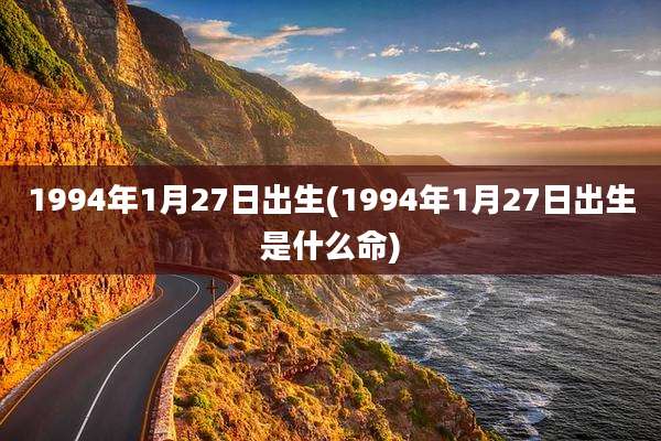 1994年1月27日出生(1994年1月27日出生是什么命)