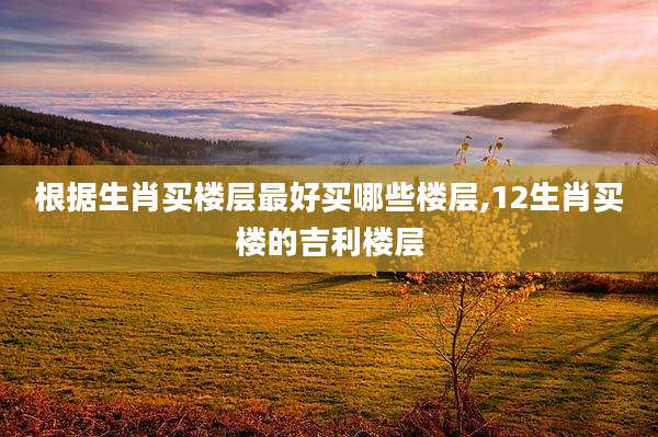 根据生肖买楼层最好买哪些楼层,12生肖买楼的吉利楼层