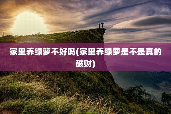 家里养绿箩不好吗(家里养绿萝是不是真的破财)