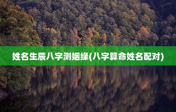 姓名生辰八字测姻缘(八字算命姓名配对)