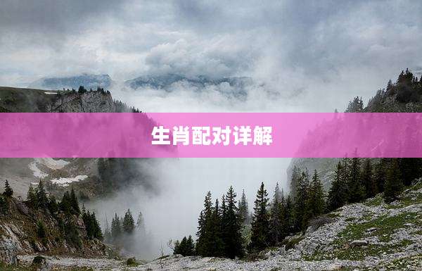 生肖配对详解