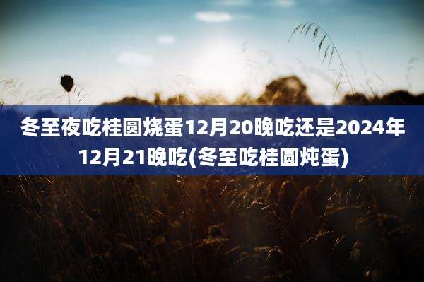 冬至夜吃桂圆烧蛋12月20晚吃还是2024年12月21晚吃(冬至吃桂圆炖蛋)
