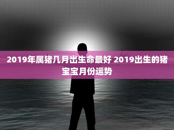 2019年属猪几月出生命最好 2019出生的猪宝宝月份运势