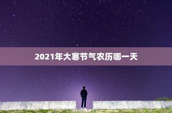 2021年大寒节气农历哪一天