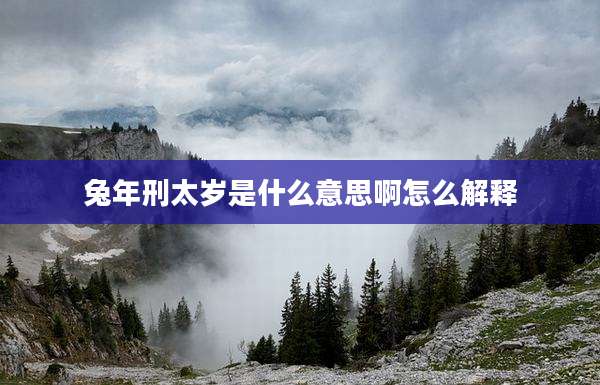 兔年刑太岁是什么意思啊怎么解释