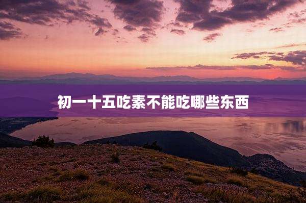 初一十五吃素不能吃哪些东西