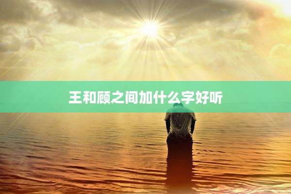 王和顾之间加什么字好听