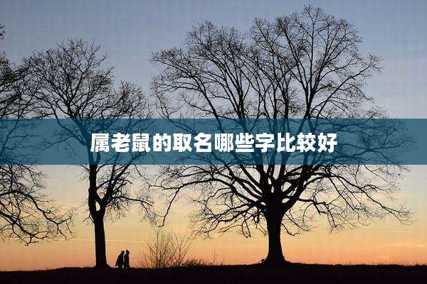 属老鼠的取名哪些字比较好