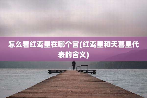 怎么看红鸾星在哪个宫(红鸾星和天喜星代表的含义)