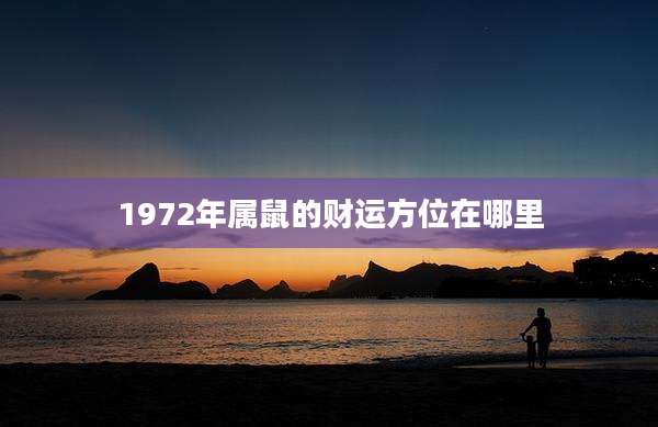 1972年属鼠的财运方位在哪里