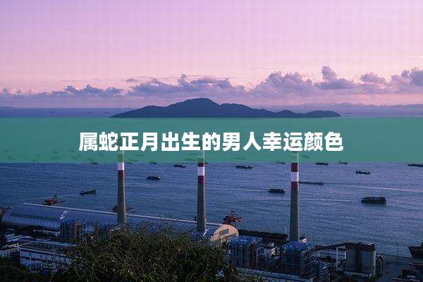 属蛇正月出生的男人幸运颜色