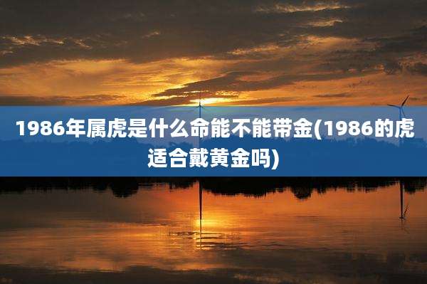1986年属虎是什么命能不能带金(1986的虎适合戴黄金吗)