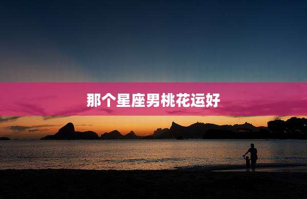 那个星座男桃花运好