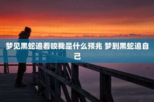 梦见黑蛇追着咬我是什么预兆 梦到黑蛇追自己