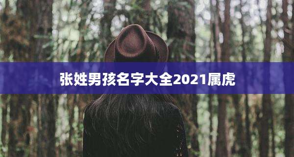 张姓男孩名字大全2021属虎