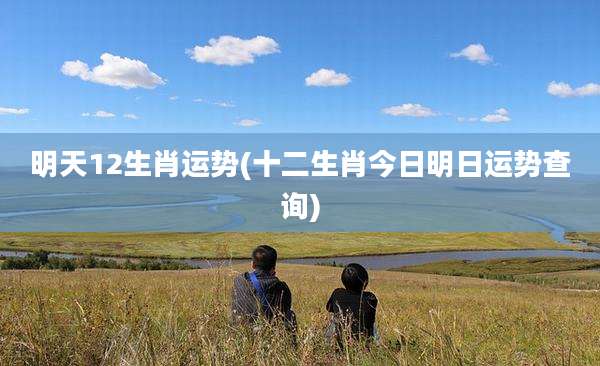 明天12生肖运势(十二生肖今日明日运势查询)