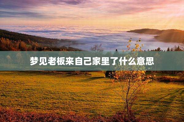 梦见老板来自己家里了什么意思