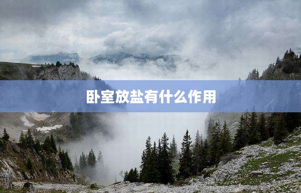 卧室放盐有什么作用