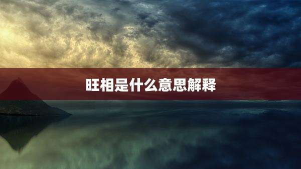 旺相是什么意思解释