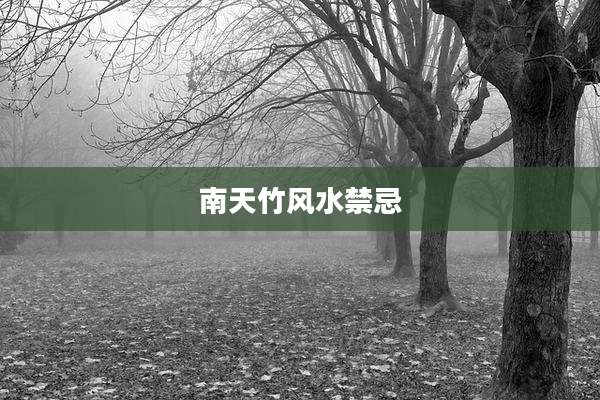 南天竹风水禁忌