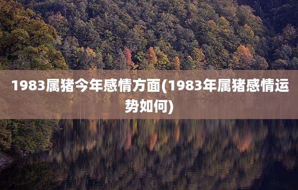 1983属猪今年感情方面(1983年属猪感情运势如何)
