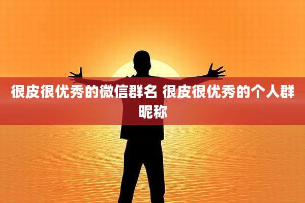 很皮很优秀的微信群名 很皮很优秀的个人群昵称