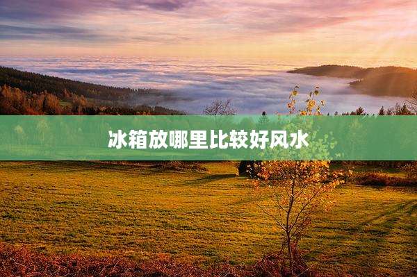 冰箱放哪里比较好风水