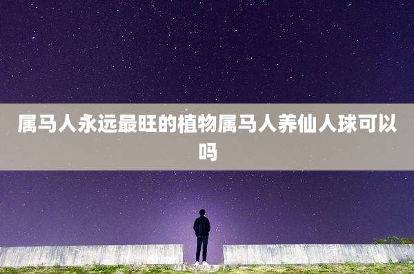 属马人永远最旺的植物属马人养仙人球可以吗