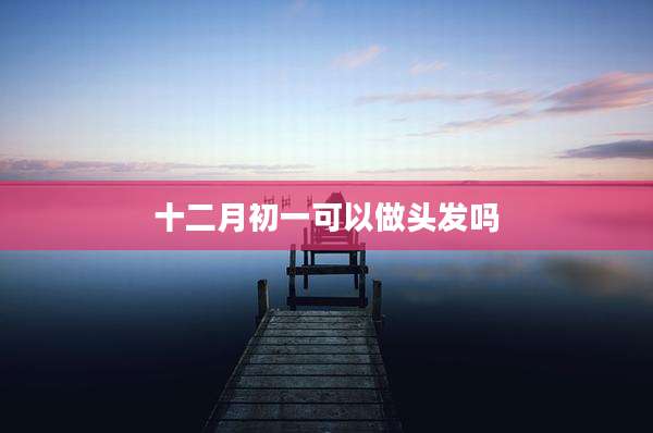 十二月初一可以做头发吗