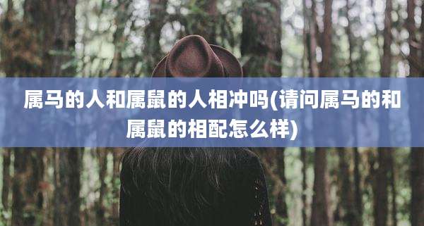 属马的人和属鼠的人相冲吗(请问属马的和属鼠的相配怎么样)