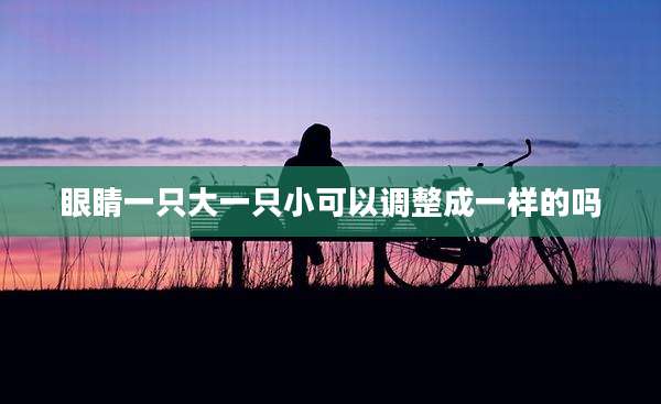 眼睛一只大一只小可以调整成一样的吗