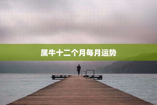 属牛十二个月每月运势