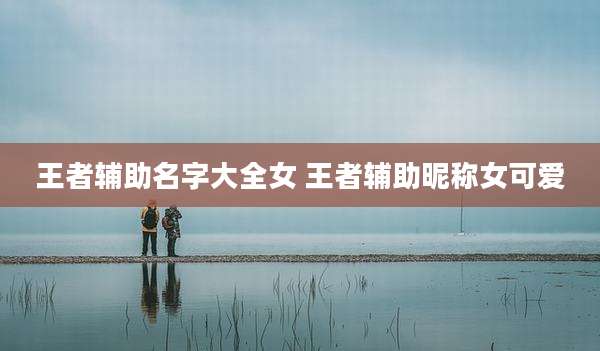 王者辅助名字大全女 王者辅助昵称女可爱
