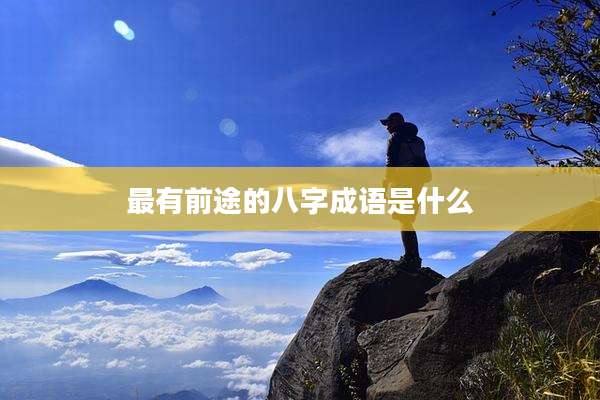 最有前途的八字成语是什么