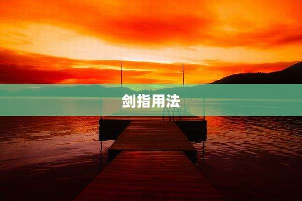 剑指用法