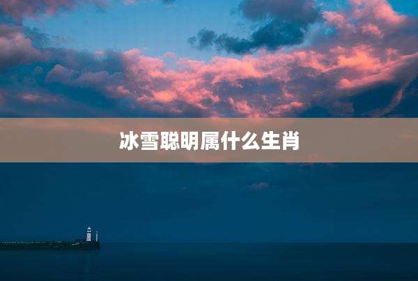 冰雪聪明属什么生肖