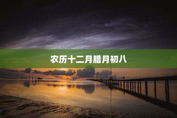 农历十二月腊月初八