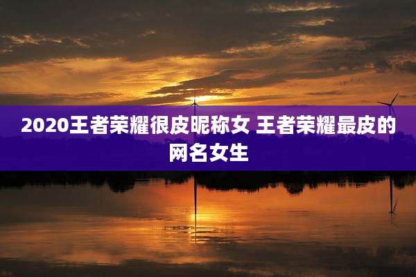 2020王者荣耀很皮昵称女 王者荣耀最皮的网名女生