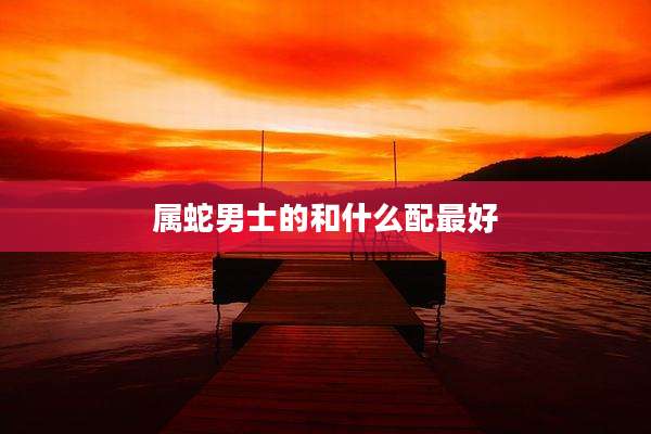 属蛇男士的和什么配最好