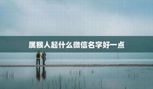 属猴人起什么微信名字好一点