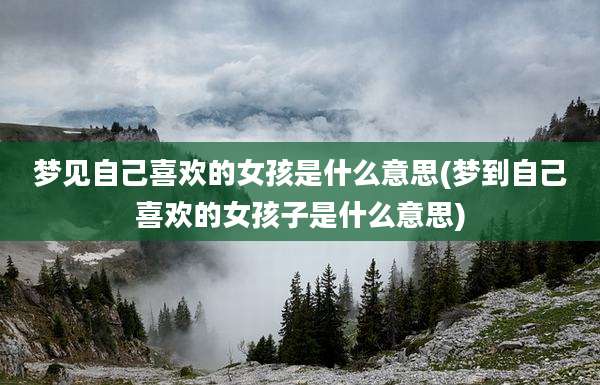 梦见自己喜欢的女孩是什么意思(梦到自己喜欢的女孩子是什么意思)
